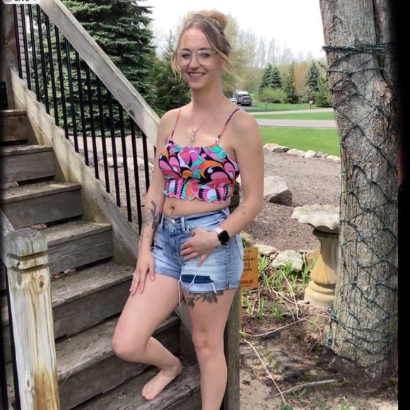 🐣  Babydoll Pattern Super Cute Swirl Top ~ NWT - Picture 3 of 3